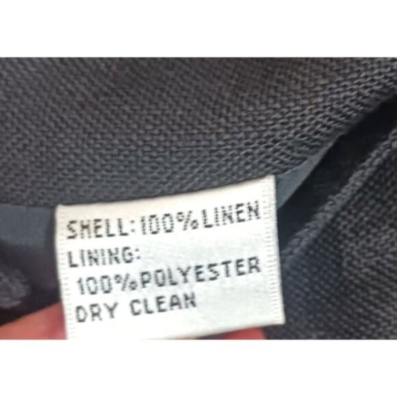 Vintage Talbots Irish Linen Coastal Black Lined Pants Women's Size 12 - Picture 4 of 5